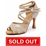 Latin dance shoes Satin & Rhinestones with 3" Heel!