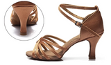 BEST SELLER! Women's Salsa Bachata Ballroom Dance Shoes Tan