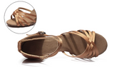 BEST SELLER! Women's Salsa Bachata Ballroom Dance Shoes Tan