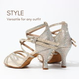 Latin dance shoes Satin & Rhinestones with 3" Heel!