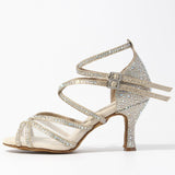 Latin dance shoes Satin & Rhinestones with 3" Heel!